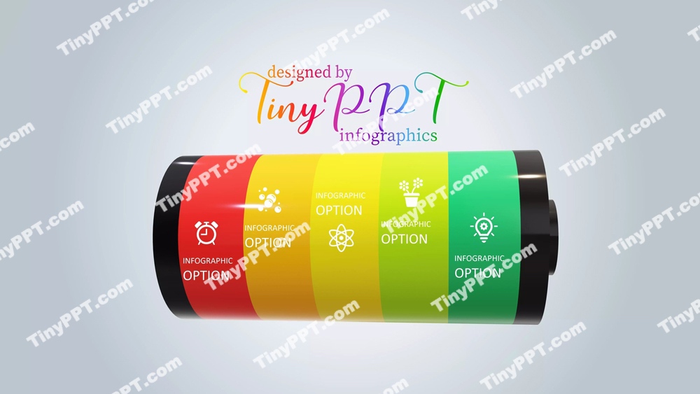 3d Colorful Battery