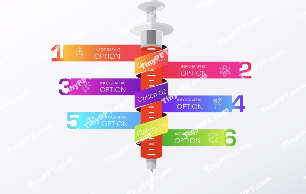 Number Colorful Banners With Syringe